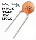 Capacitor ceramic disc 100nF 50v (10 pack)