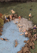 Swimming Figures Set – 20 Piece HO Scale Miniature People Collection