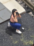 Hand-Painted Kneeling Photographer – 1 Piece HO Scale Miniature People Collection
