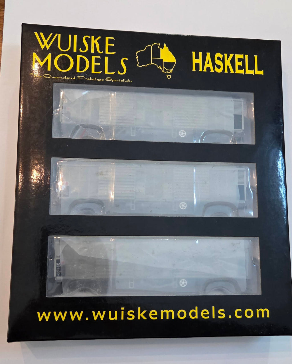 WUISKE RTR001 QLX Box Wagon – As Built Set 1 (3 Pack) – HOn3½ Queensland Rail