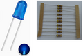 Blue 5mm LED Kit with Resistors – 12V DC (Pack of 10)
