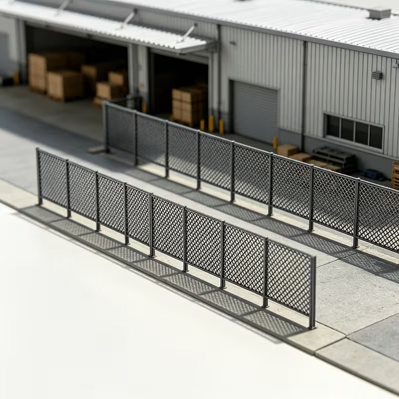 HO/OO Gauge Chain-Link Fence Sections – 155 × 30mm – 5 Pack