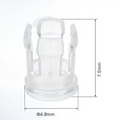 3mm LED Clear Panel Mounting Clips – 5 Pack