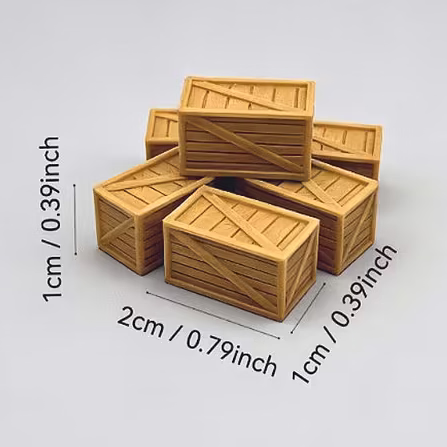 HO/OO Scale Wood-Effect Storage Crates – 10 Pack