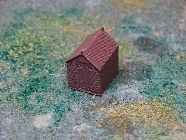 Wooden garden shed N, TT, 00 and 0 gauge