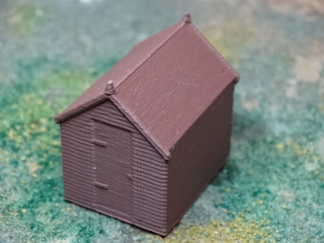 Wooden garden shed N, TT, 00 and 0 gauge