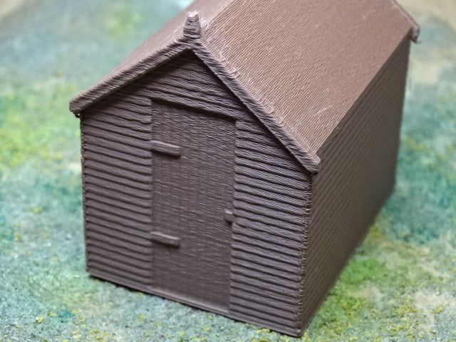 Wooden garden shed N, TT, 00 and 0 gauge