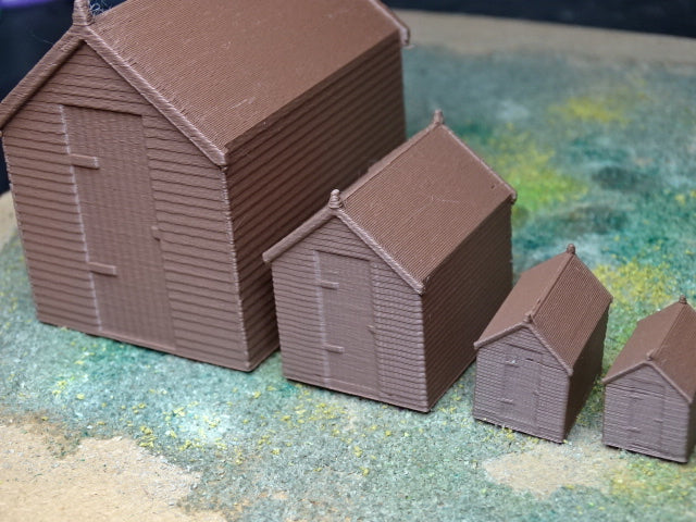 Wooden garden shed N, TT, 00 and 0 gauge