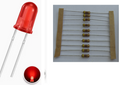 Red 5mm LED Kit with Resistors – 12V DC (Pack of 10)