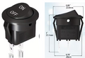 Mini 2 Pin SPST ON/OFF Round Rocker Switch – 20mm with Pre-Wired Leads