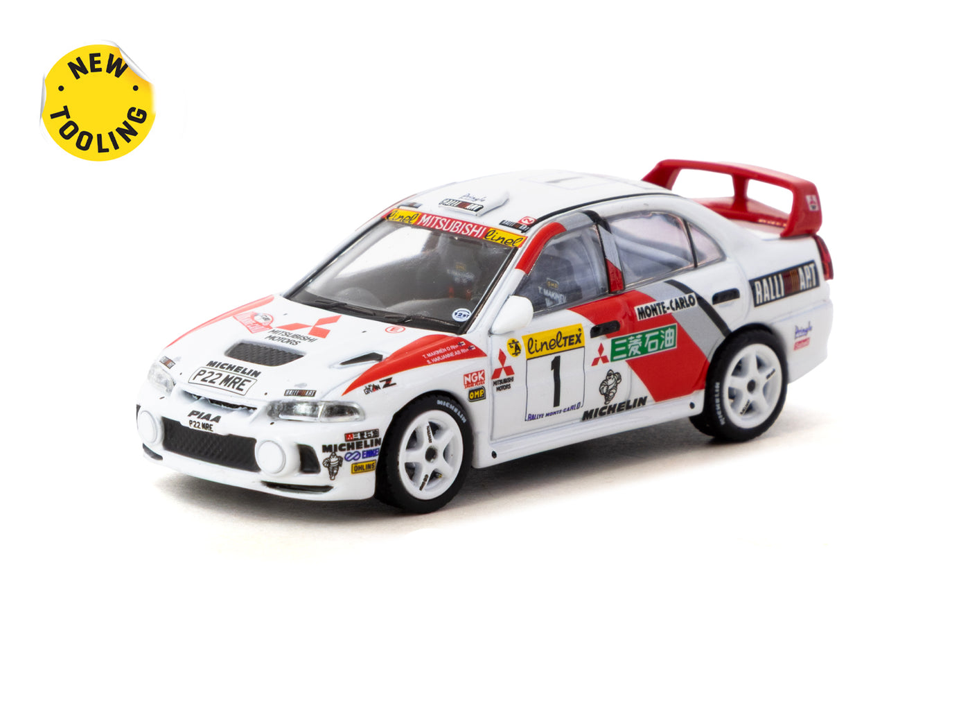 Tarmac Works 1/64 Mitsubishi Lancer Evolution IV Rallye Monte-Carlo 1997 #1 - GLOBAL64
