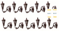 Victorian Wall Lights – White LED Lighting Set x5