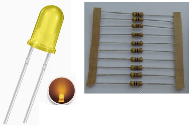 RGB Flashing 5mm LED Kit with Resistors – 12V DC (Pack of 10) Slow Flash