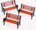 HO Scale Park Bench – Miniature Scenery Accessory - 5 pack