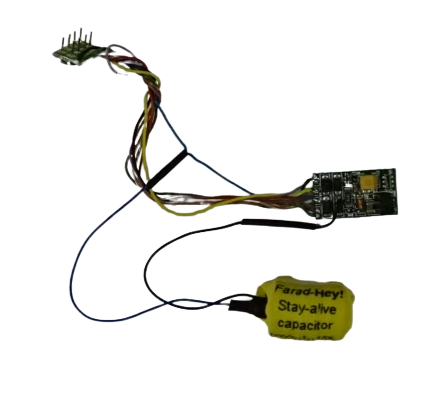 Stay-alive capacitor connected to decoder