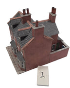 OO/HO Scale Card Kit Terraced Houses (2) – Built & Painted – Pre-Owned
