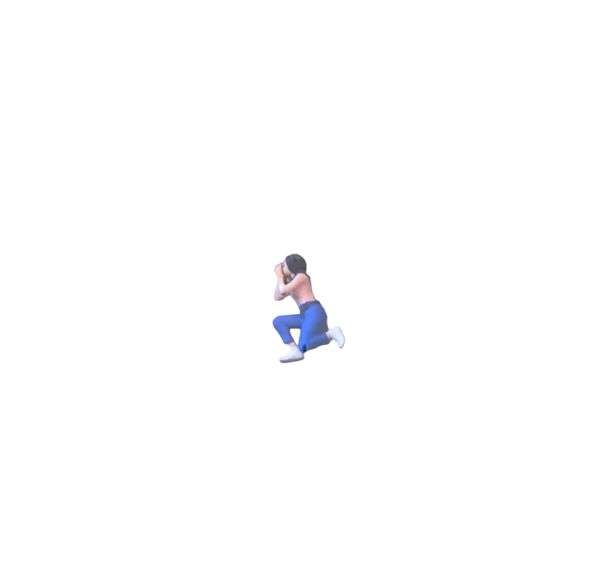 Hand-Painted Kneeling Photographer – 1 Piece HO Scale Miniature People Collection