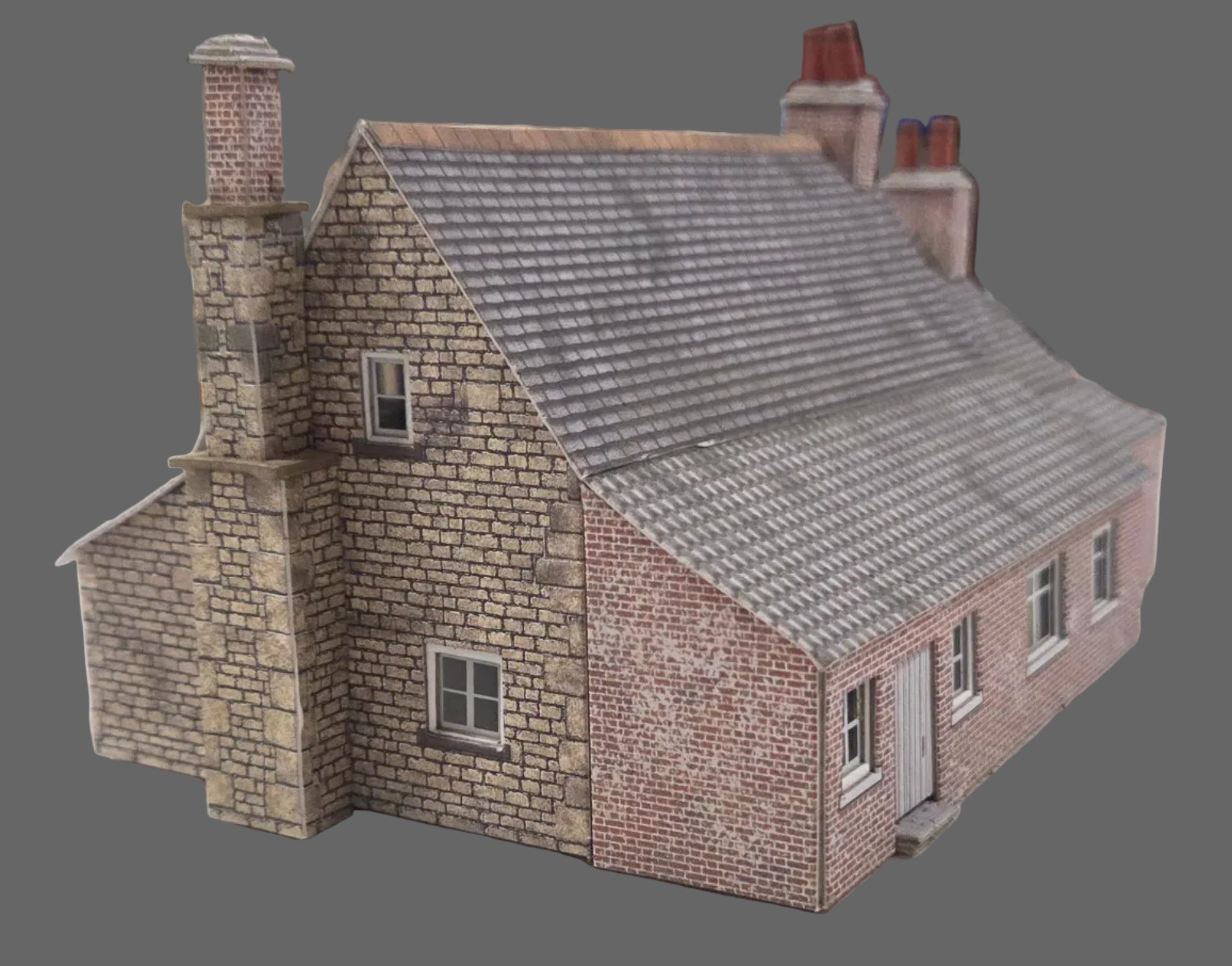 OO/HO Scale Tudor Manor House – Pre-Built Card Scenic Building – PreLoved
